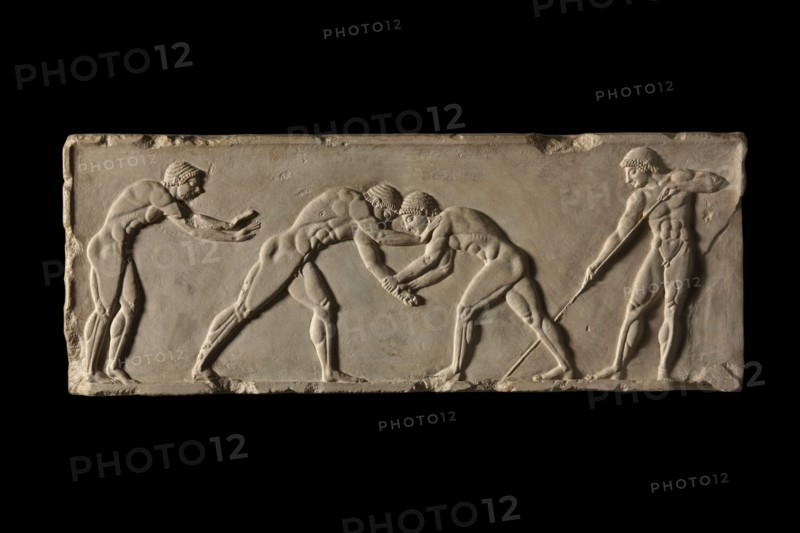 Ball-player base, front side. Part of ball-player base of Endoios. From Athens, c 510 BC. Artist: Endoeus.