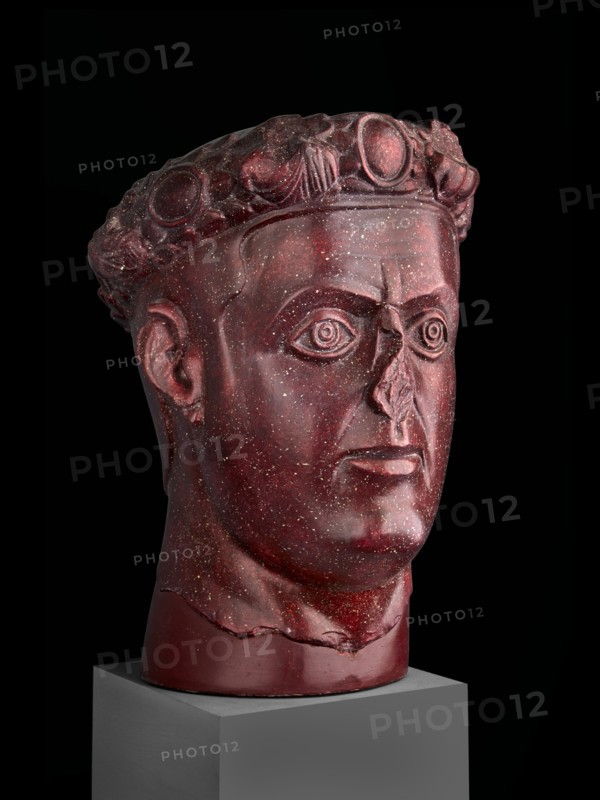 Head of Tetrarch, probably Galerius, from Gamzigrad, c310. Artist: Unknown.