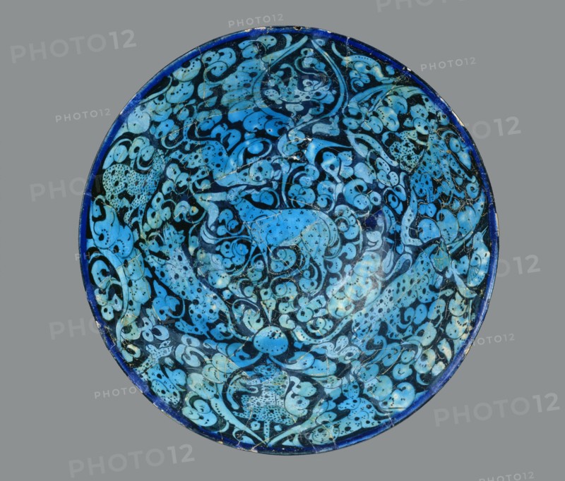 Bowl with animals against a foliate background, early 13th century. Artist: Unknown.