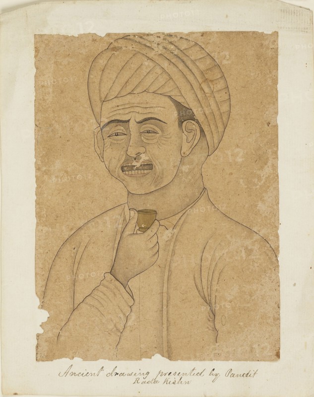 Man with a wine cup, 19th century. Artist: Unknown.