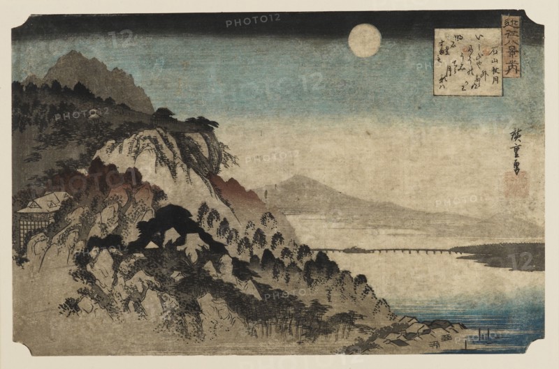 Woodblock print - Autumn moon at Ishinama, 1797-1858. Artist: Ando Hiroshige.