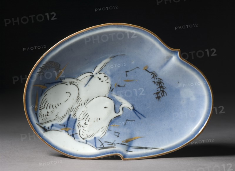 Dish with three egrets, late 17th century. Artist: Unknown.