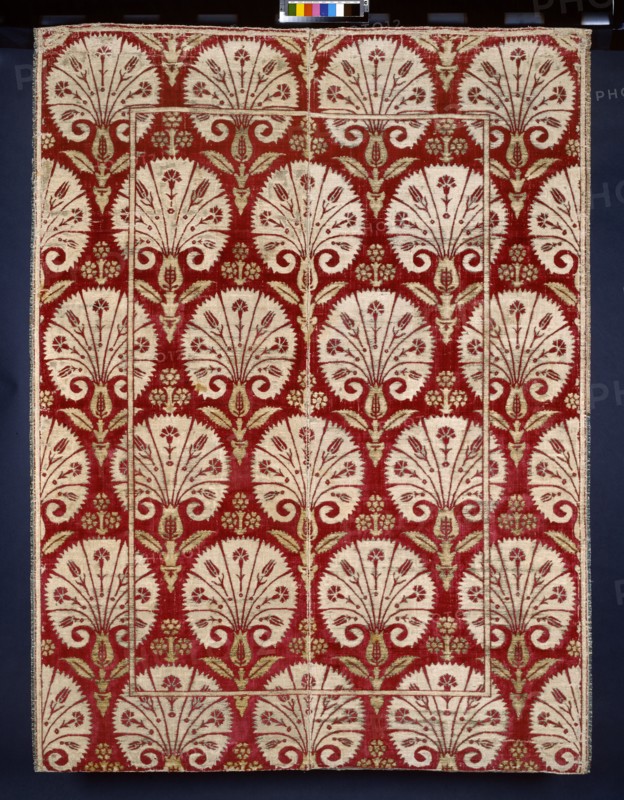 Ottoman velvet with carnations, c1600. Artist: Unknown.