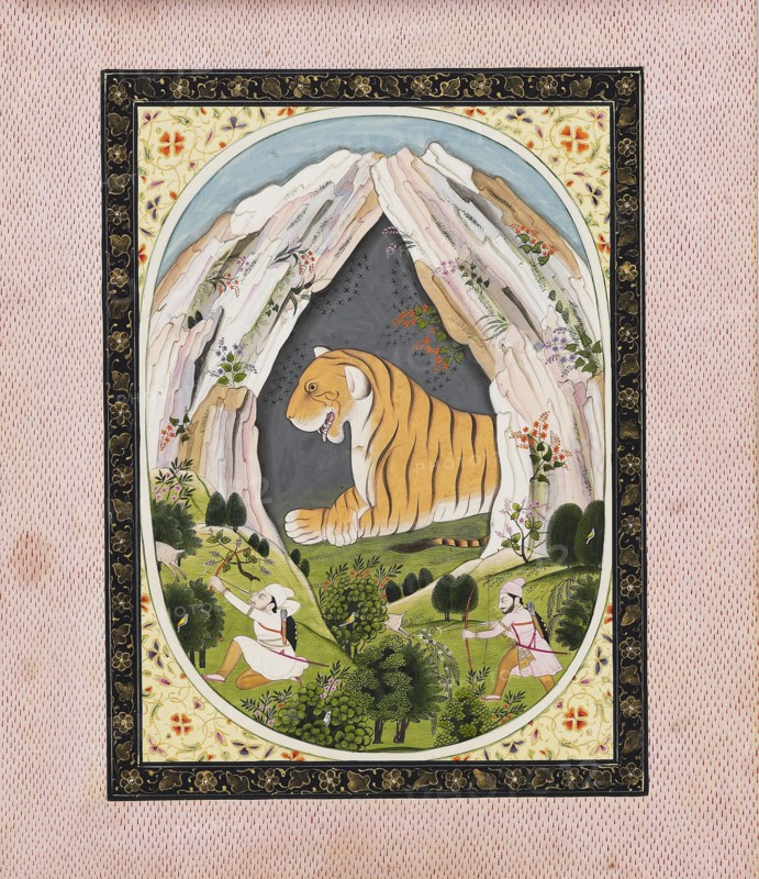 Tiger in a cave, c1810. Artist: Unknown.