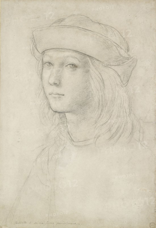 Portrait of an unknown Youth (possibly a self-portrait). Artist: Raphael.