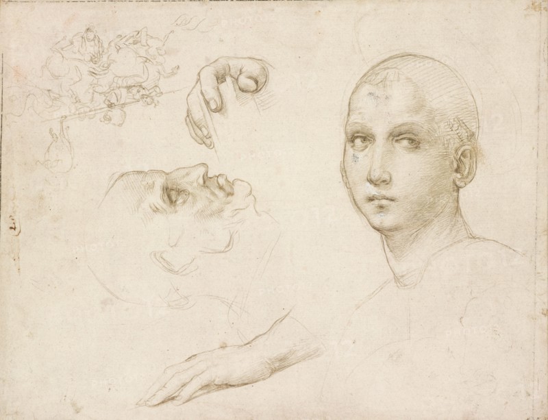 Studies for the Trinity of San Severo, early 16th century. Artist: Raphael.
