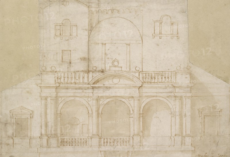 Architectural Design (Villa Madama), early 16th century. Artist: Raphael.