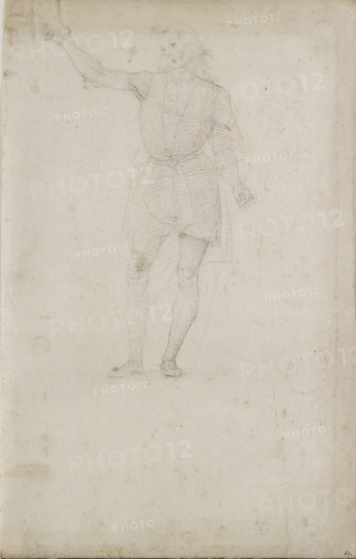 Study for a St John the Baptist. Verso: An Eye, late 15th-early 16th century. Artist: Perugino.