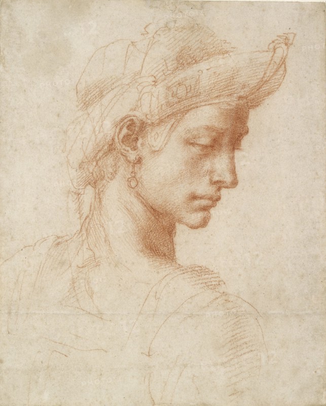 Ideal Head, late 15th-early 16th century. Artist: Michelangelo Buonarroti.