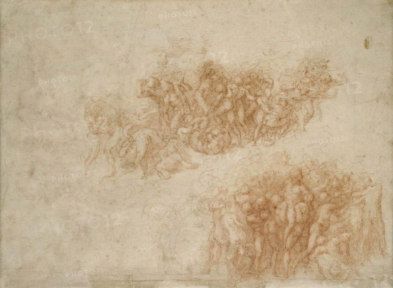 The Worship of the Brazen Serpent, 16th century. Artist: Michelangelo Buonarroti.