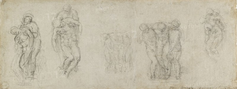 Studies for a Pieta and an Entombment, 16th century. Artist: Michelangelo Buonarroti.