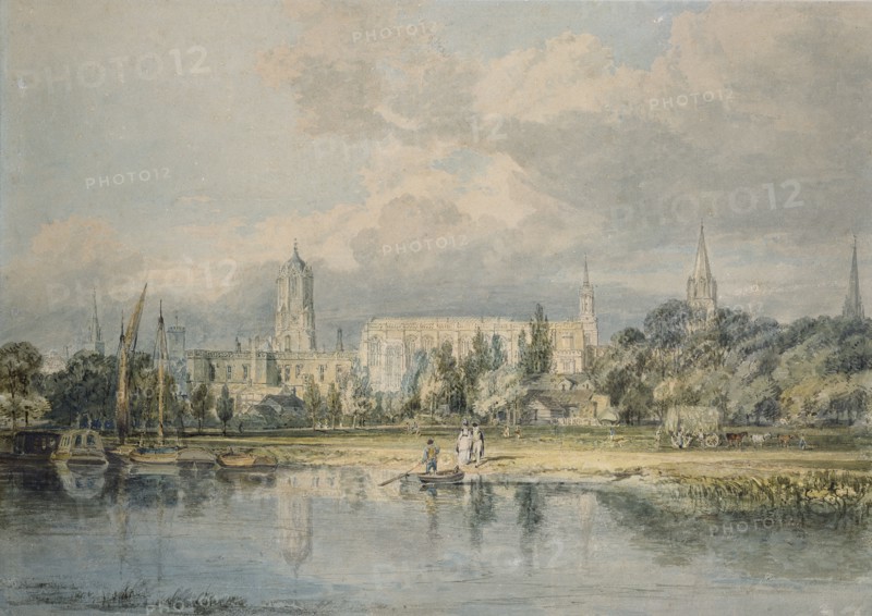 South View of Christ Church etc. from the Meadows, 1798-1799. Artist: JMW Turner.