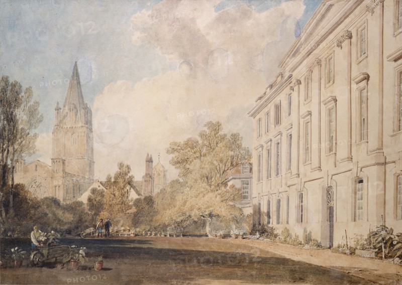 View of the Cathedral of Christ Church, and Part of Corpus Christi College, 1803-1804. Artist: JMW Turner.