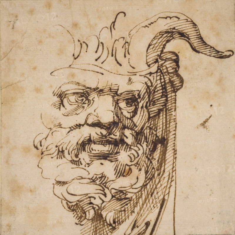 A silvan Mask, 1570-1602. Artist: Agostino Carracci.