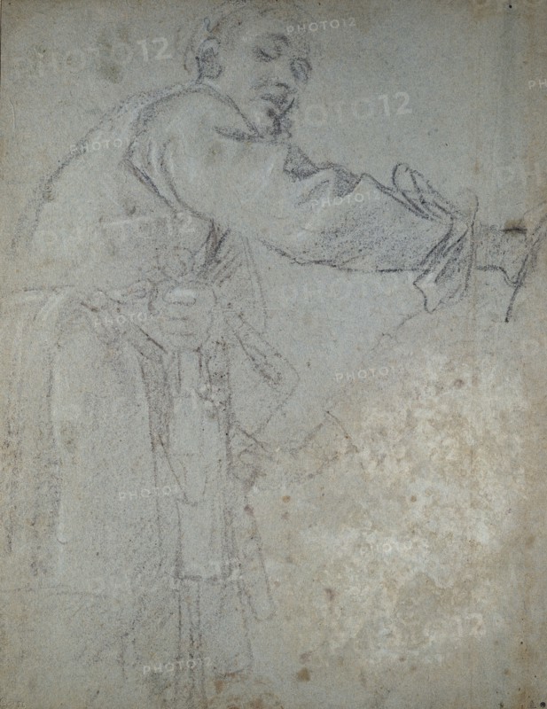 Study of a draped male Figure, 1580-1609. Artist: Annibale Carracci.