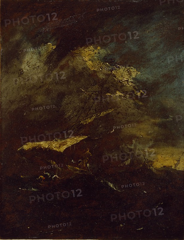 Two Vessels in a Storm, 18th century. Artist: Francesco Guardi.
