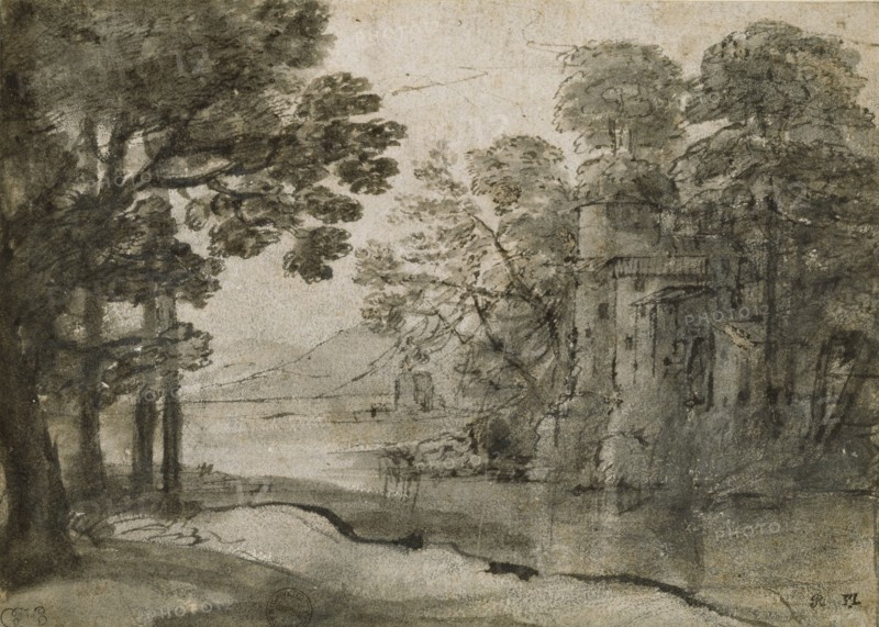 Watermill among Trees, c1635-1638. Artist: Claude Lorrain.