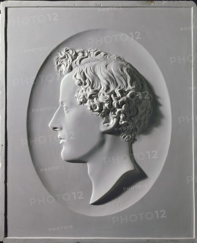 Profile portrait of John Everett Millais, c1854. Artist: Alexander Munro.