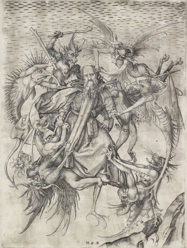 The Tribulations of St Anthony, late 15th century. Artist: Martin Schongauer.