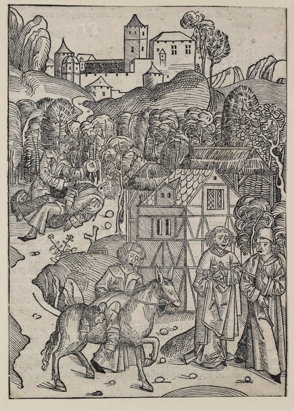 The second part of the parable of the good Samaritan, c1491. Artist: Michael Wolgemut.