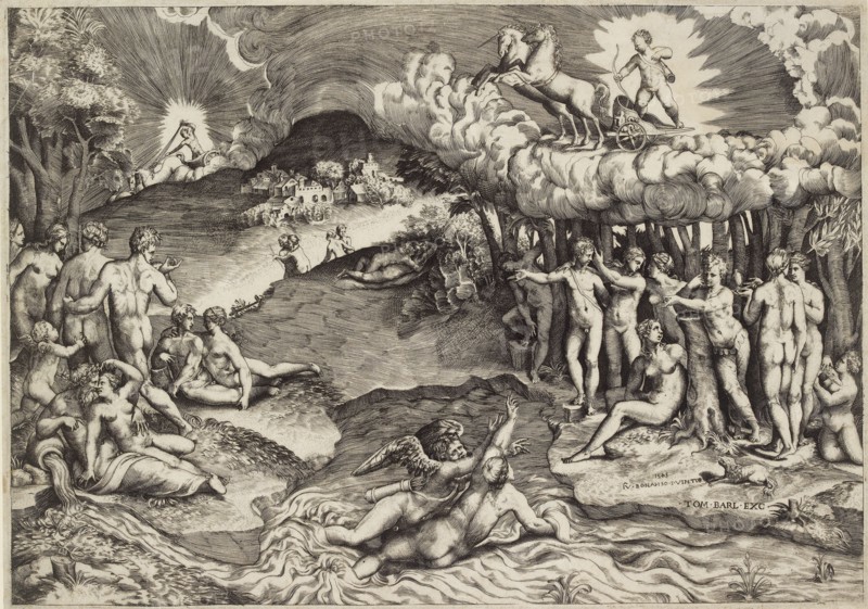 The Triumph of Love, 1545. Artists: Giulio Bonasone, Tommaso Barlacchi.