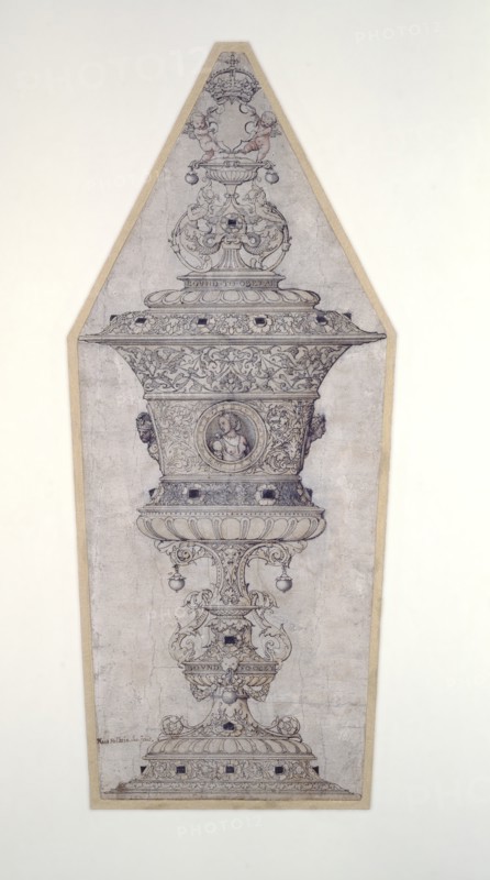 Design for the Jane Seymour gold cup, 1536-1537. Artist: Hans Holbein the Younger.