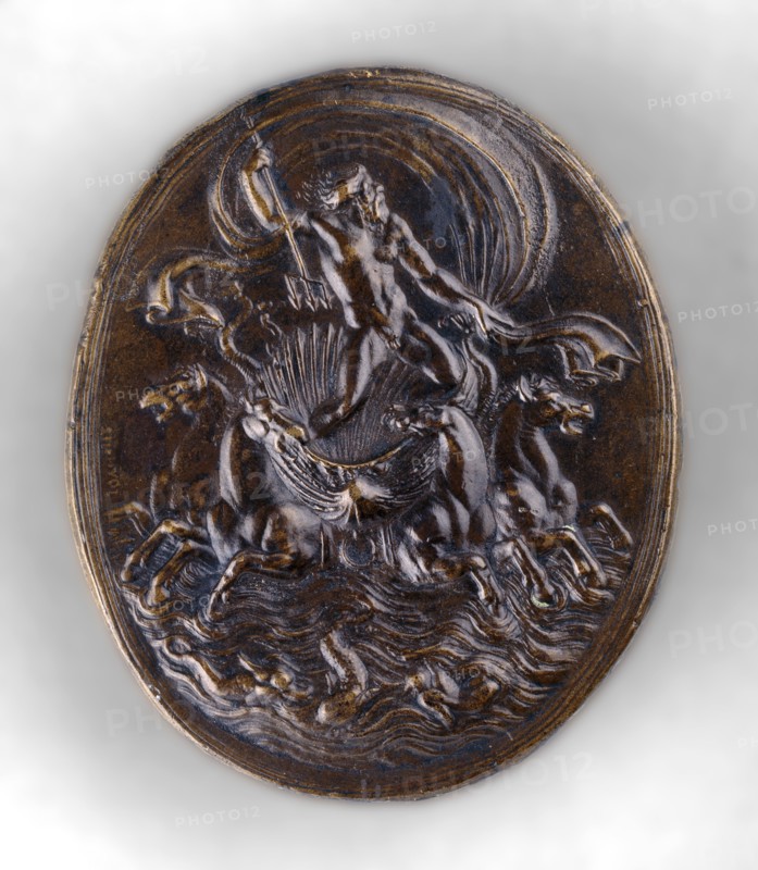 Neptune in his chariot (Quos Ego), c1530-1540. Artist: Giovanni Bernardi da Castelbolognese.