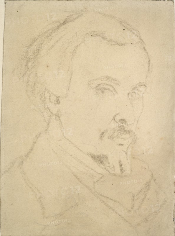 Self-portrait, c1850-1870 Artist: Dante Gabriel Rossetti.
