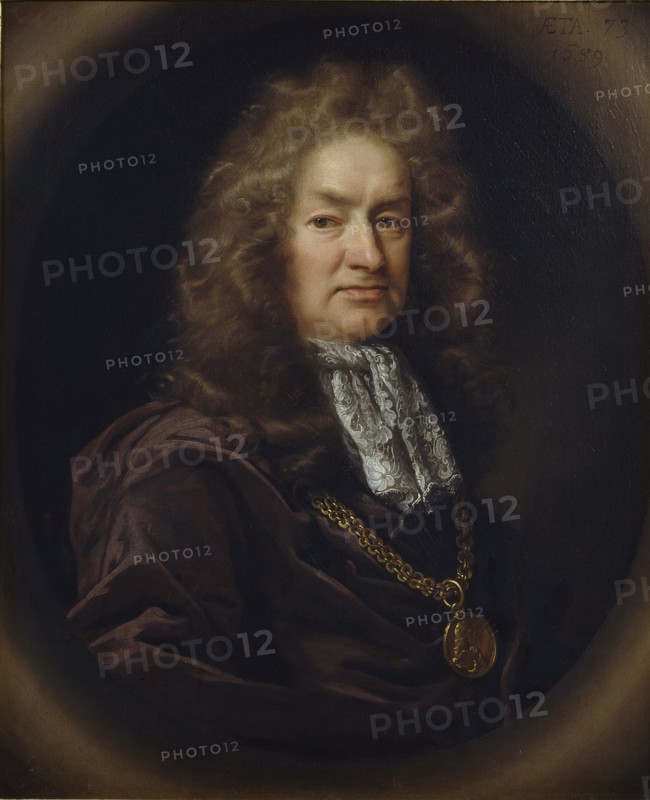 Elias Ashmole, 1687. Artist: John Riley.
