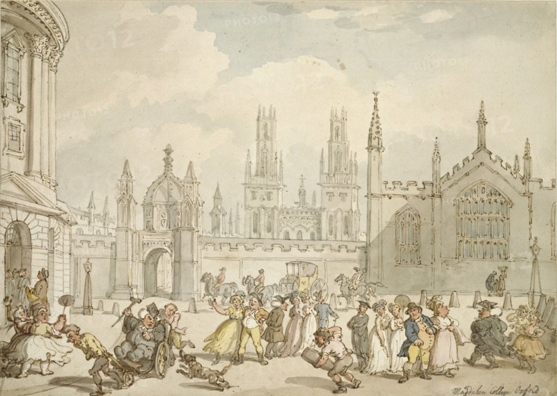 Radcliffe Square, Oxford, early 19th century. Artist: Thomas Rowlandson.