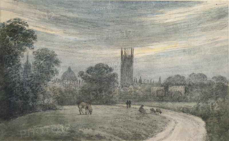 The entrance to Oxford from London, from recollection, 16 July 1790. Artist: John Baptist Malchair.