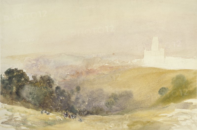Durham from the Red Hills, 1866-1880 Artist: Alfred William Hunt.