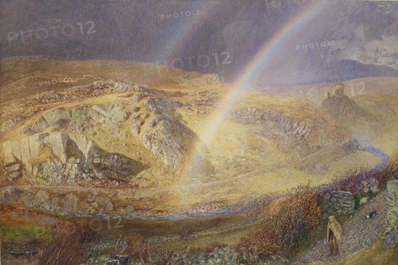 A November Rainbow, Dolwyddelan Valley, November 11, 1866, 1 p.m. 1866. Artist: Alfred William Hunt.