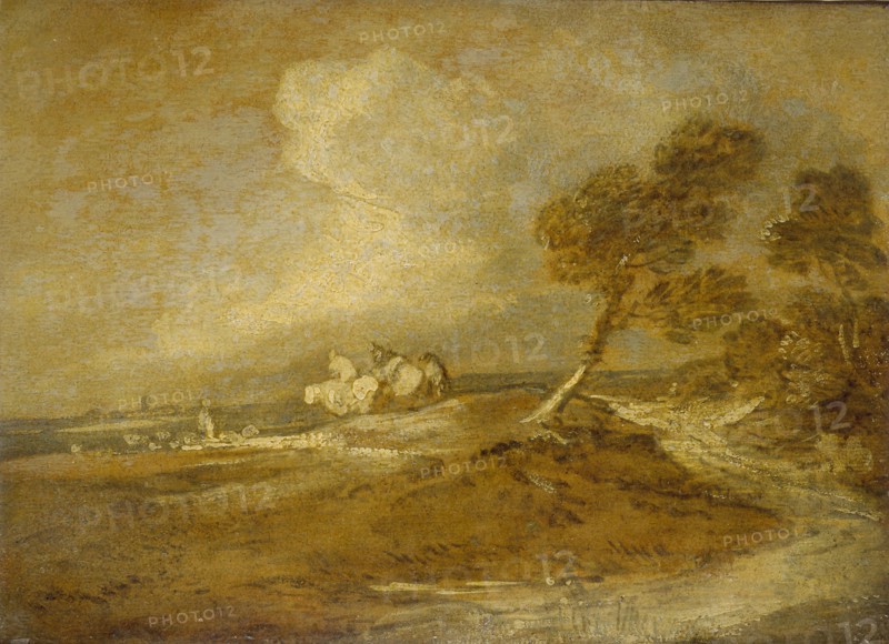 A Landscape with Horsemen, late 18th century. Artist: Thomas Gainsborough.