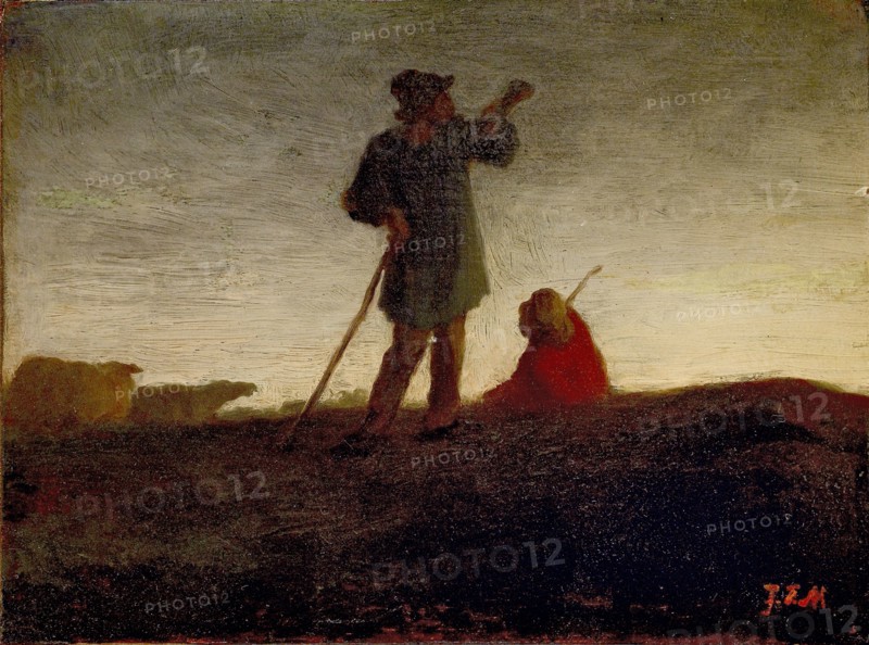 Recalling the Flock, 1866-1872. Artist: Jean Francois Millet.