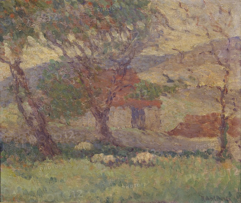 In the Downs near Lewes, 1906. Artist: Robert Polhill Bevan.