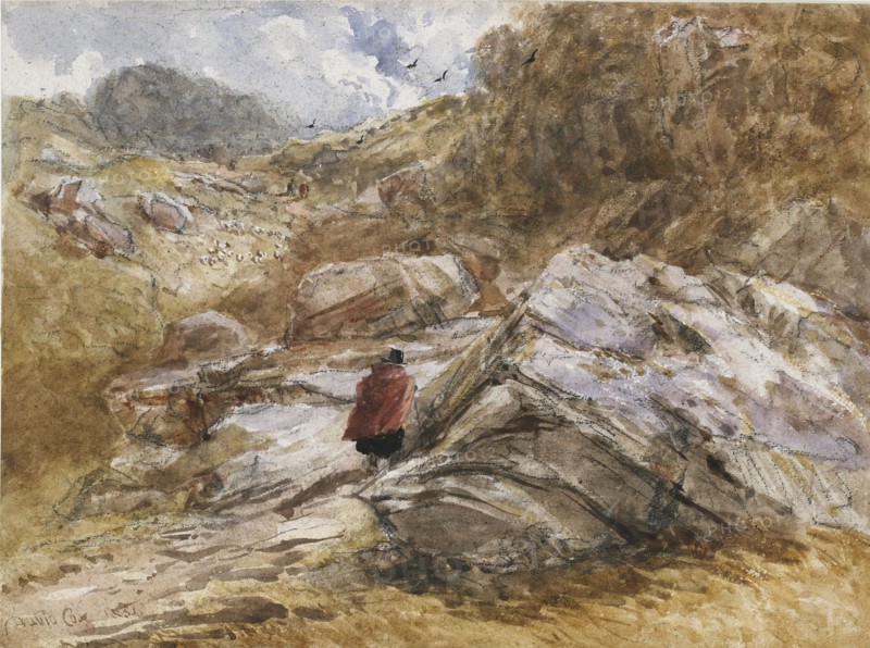 Mountain Pass at Bettws-y-Coed, 1851. Artist: David Cox the elder.
