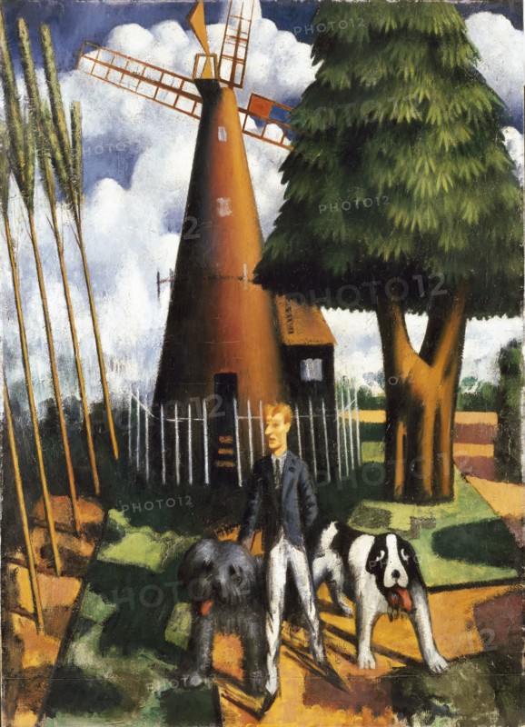 Gilbert Cannan and his Mill, 1916. Artist: Mark Gertler.