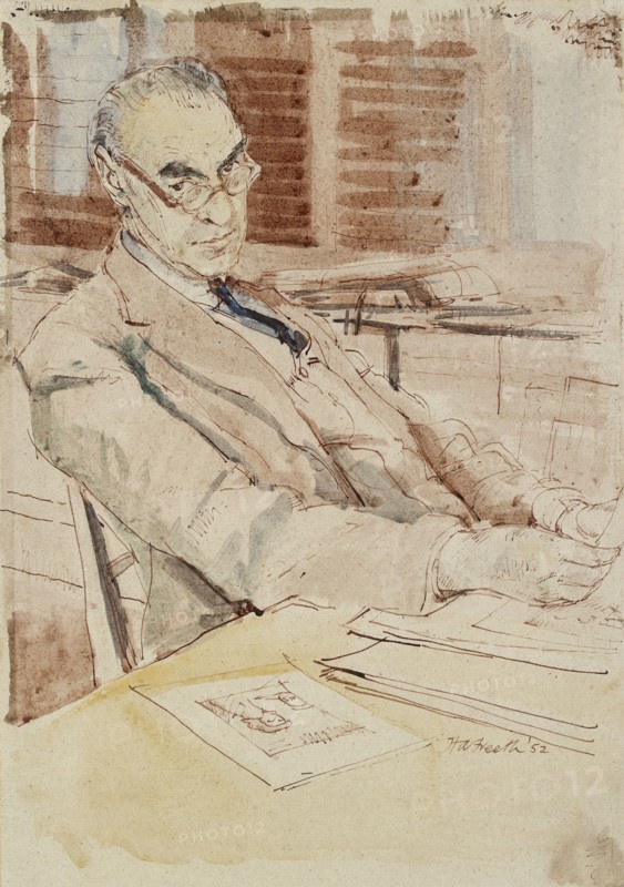 Portrait of Sir Karl Theodore Parker, CBE, 1952. Artist: Hubert Andrew Freeth.