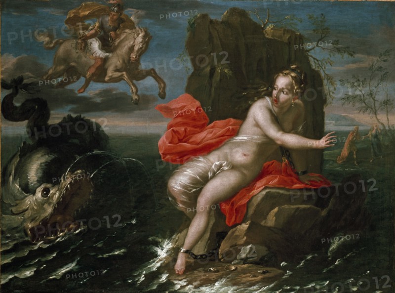 Perseus and Andromeda, 17th-18th century. Artist: Giacomo Bolognini.
