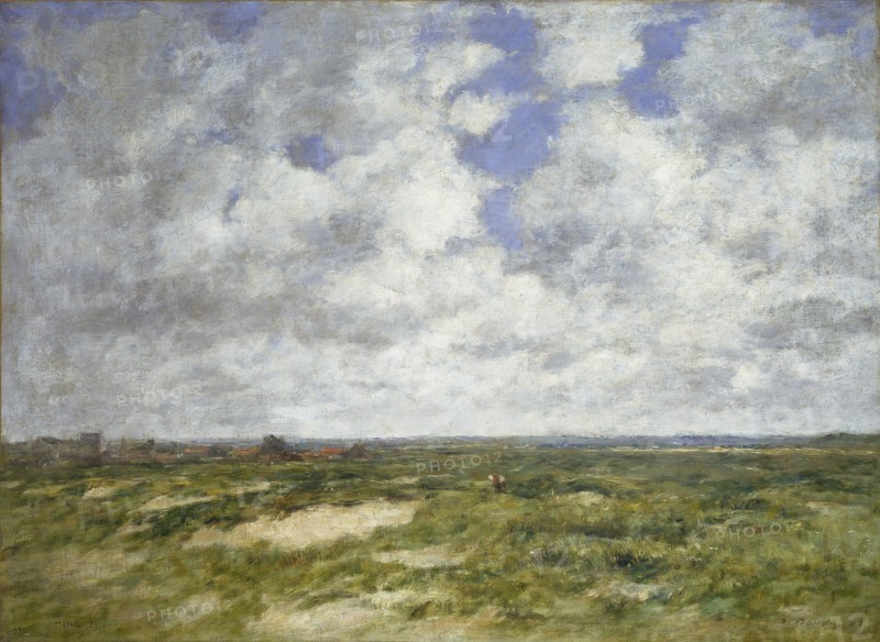 Berck, cloudy Landscape, 1882. Artist: Eugene Louis Boudin.