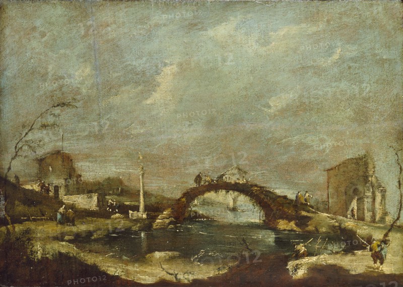 Capriccio Landscape, mid 18th century. Artist: Francesco Guardi.