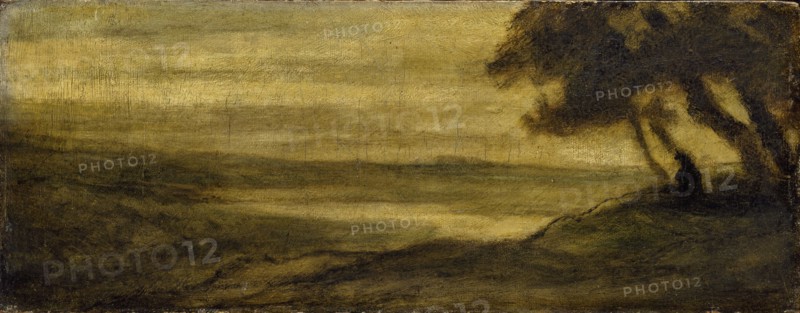 Landscape with a Figure, c1860. Artist: Honore Daumier.