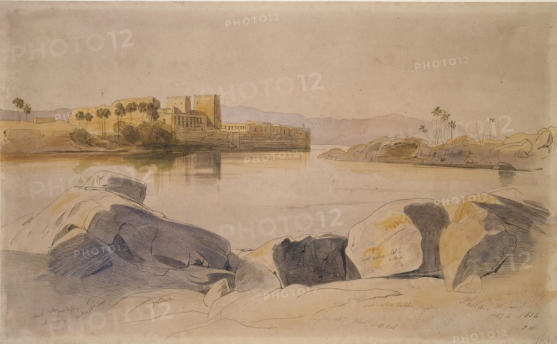 Philae, Egypt, 1854. Artist: Edward Lear.