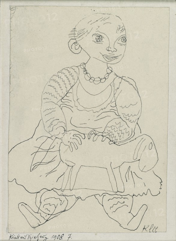Child with a Toy, 1908. Artist: Paul Klee.