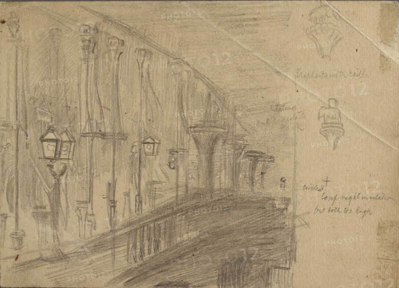 Study of London Bridge, 1863. Artist: William Holman Hunt.