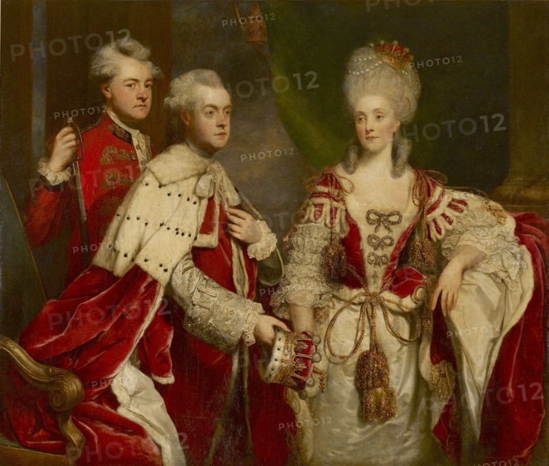 George, 2nd Earl Harcourt, his wife Elizabeth, and brother William, 1780. Artist: Sir Joshua Reynolds.
