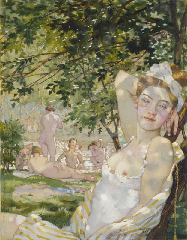 Bathers in the Sun, 1930. Artist: Konstantin Somov.