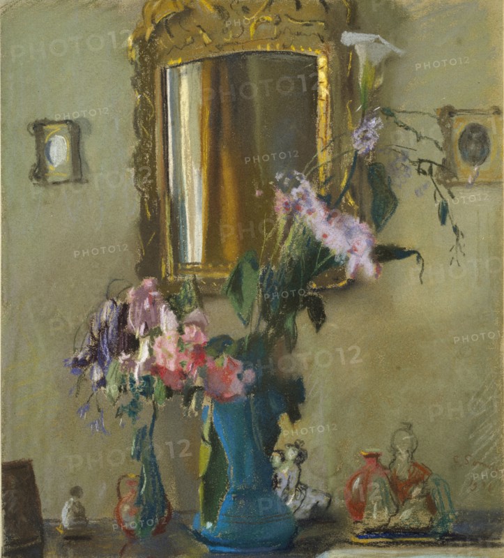 Still Life: An Interior, 1931. Artist: Konstantin Somov.