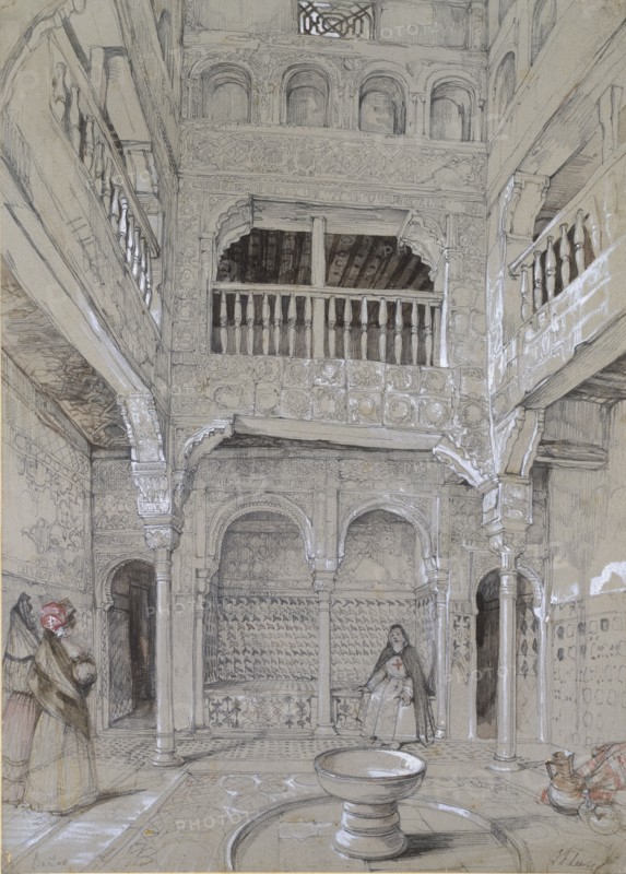 Entrance to the Baths at the Alhambra, c1830s. Artist: John Frederick Lewis.